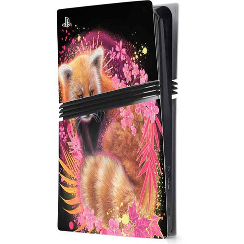 Red Panda with Flowers by Sheena Pike PlayStation PS5 Skins